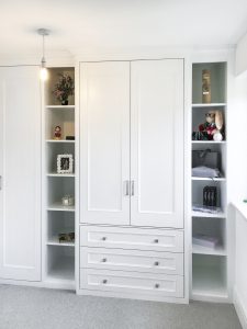 L-shape wardrobe with shaker style doors