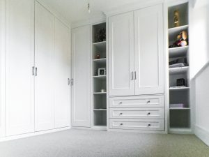 L-shape wardrobe with shaker style doors