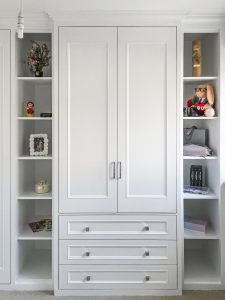 L-shape wardrobe with shaker style doors