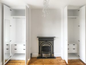 Alcove Fitted Wardrobes besides the Chimney