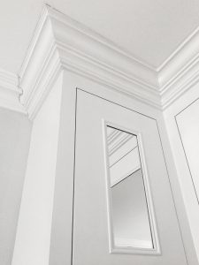 Art wardrobe with mirrored doors