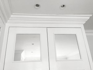 Art wardrobe with mirrored doors