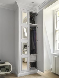 Art wardrobe with mirrored doors