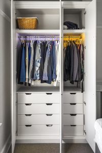 Shaker style doors Wardrobe with LED lighting