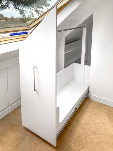 Loft Wardrobe with pull-out doors