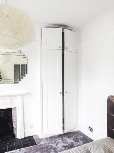 Two Victorian style alcove fitted wardrobes