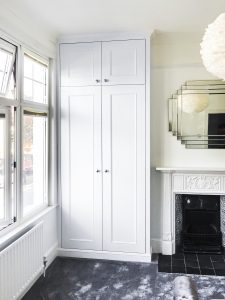 Two Victorian style alcove fitted wardrobes