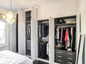Huge Fitted Wardrobe with XyloPanel inside and routed door handles