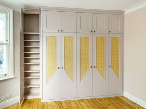 Huge wardrobe with ratan doors