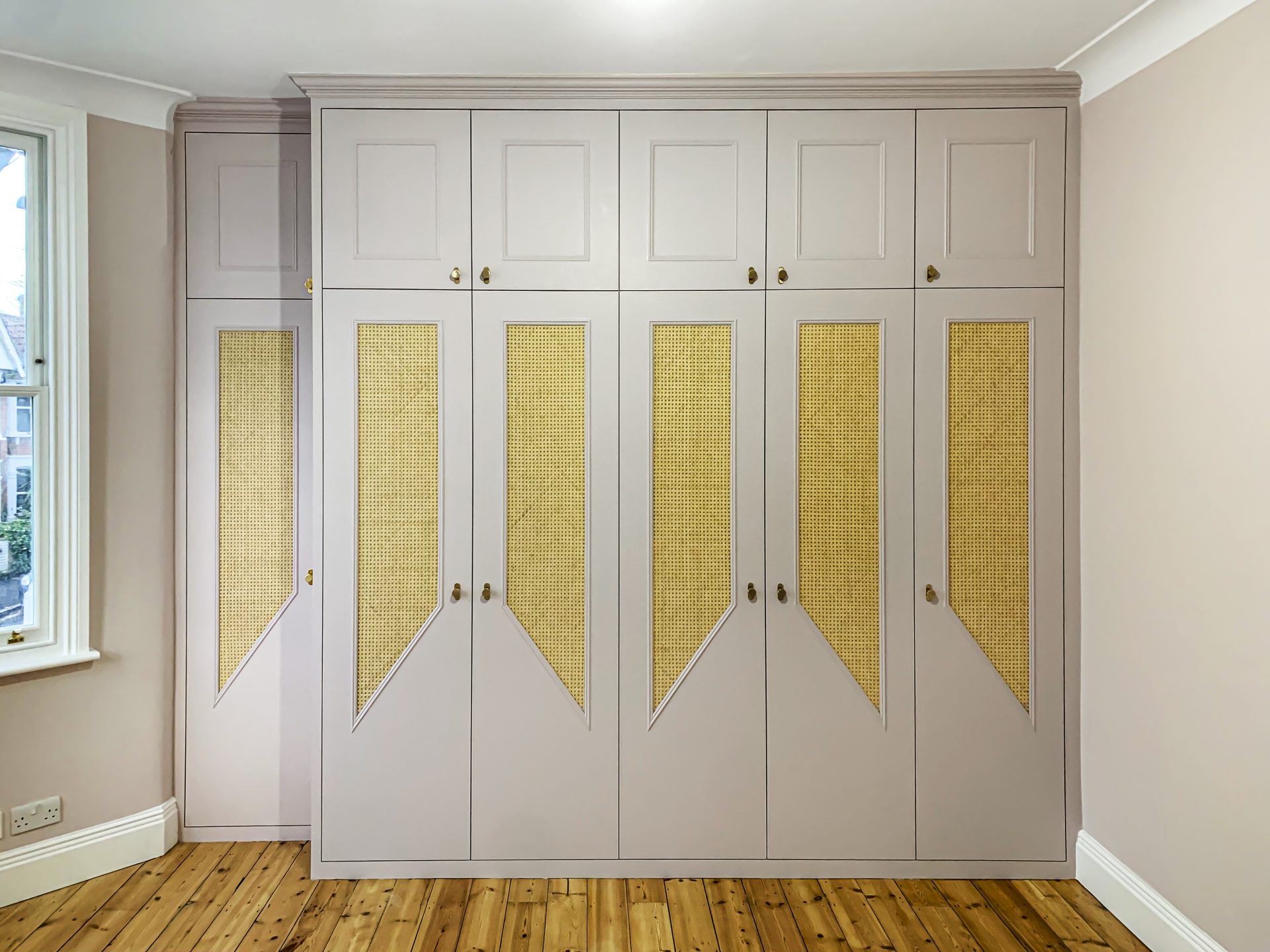 Huge wardrobe with ratan doors